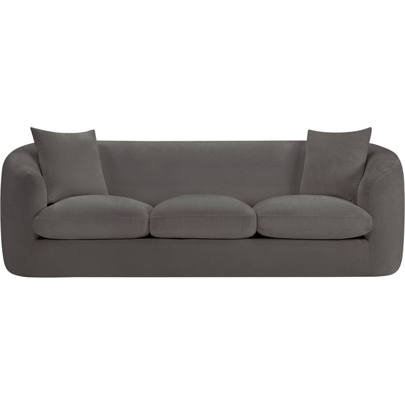 Bowery Hill Contemporary Soft Grey Chenille Durable Fabric Sofa