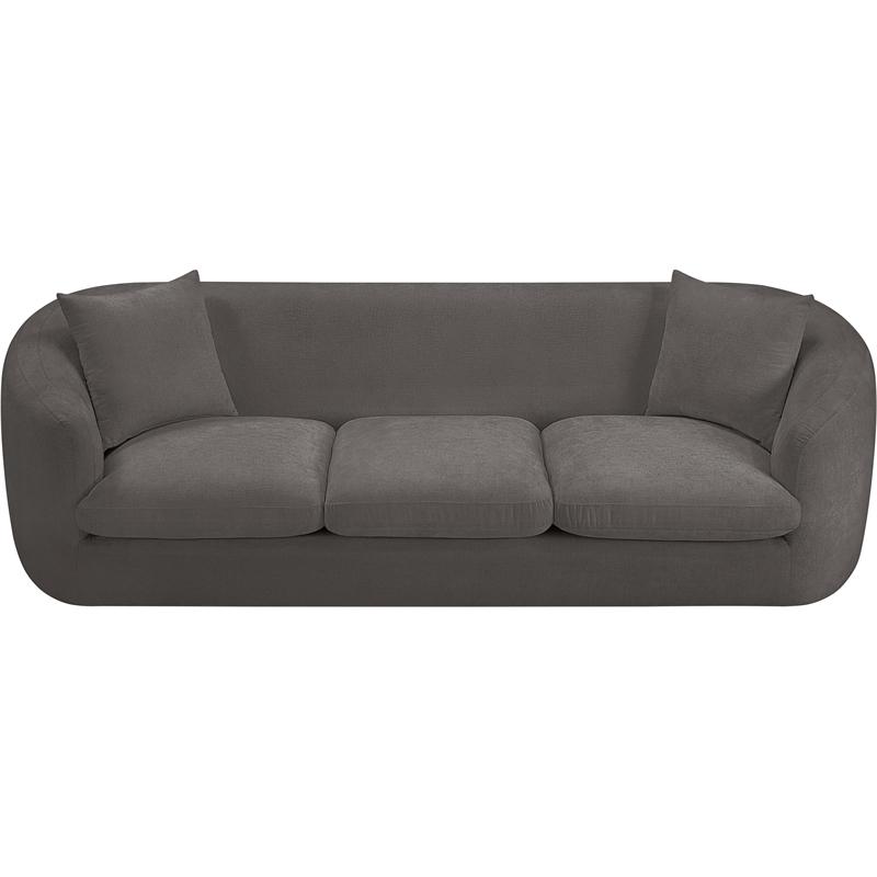 Bowery Hill Contemporary Soft Grey Chenille Durable Fabric Sofa