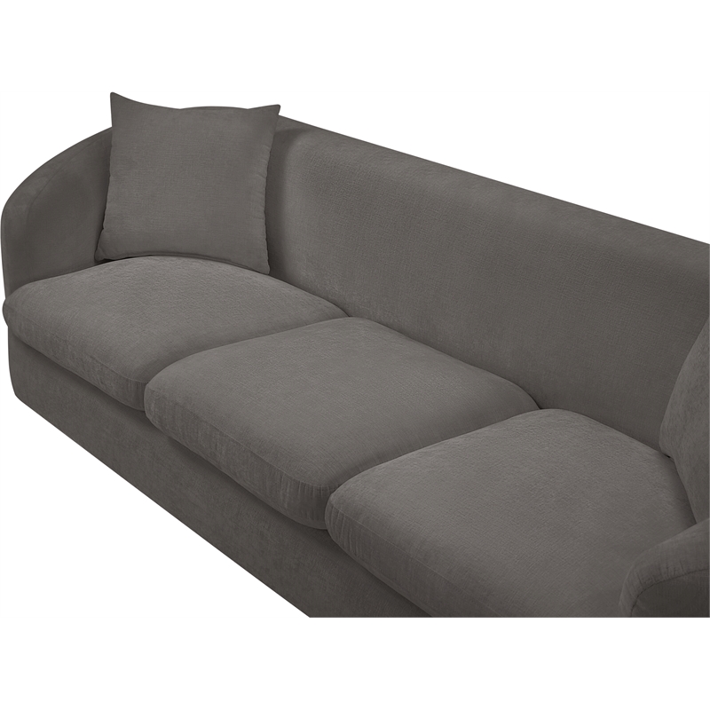 Bowery Hill Contemporary Soft Grey Chenille Durable Fabric Sofa