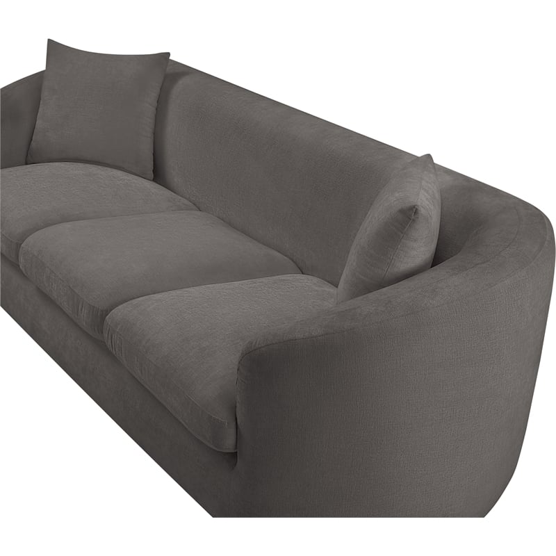 Bowery Hill Contemporary Soft Grey Chenille Durable Fabric Sofa