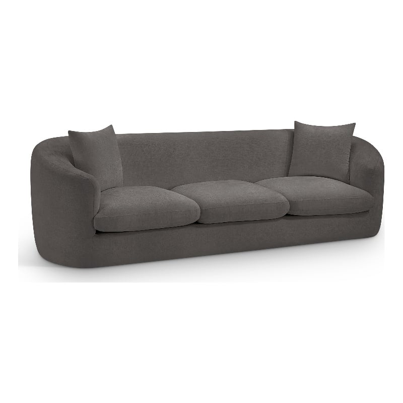 Bowery Hill Contemporary Soft Grey Chenille Durable Fabric Sofa