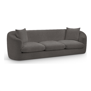Bowery Hill Contemporary Soft Grey Chenille Durable Fabric Sofa