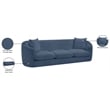 Bowery Hill Contemporary Soft Light Blue Chenille Fabric Sofa