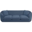 Bowery Hill Contemporary Soft Light Blue Chenille Fabric Sofa