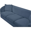 Bowery Hill Contemporary Soft Light Blue Chenille Fabric Sofa