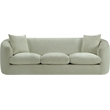 Bowery Hill Contemporary Soft Mint Chenille Durable Fabric Sofa