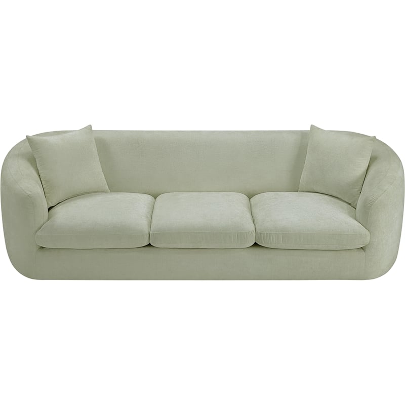 Bowery Hill Contemporary Soft Mint Chenille Durable Fabric Sofa