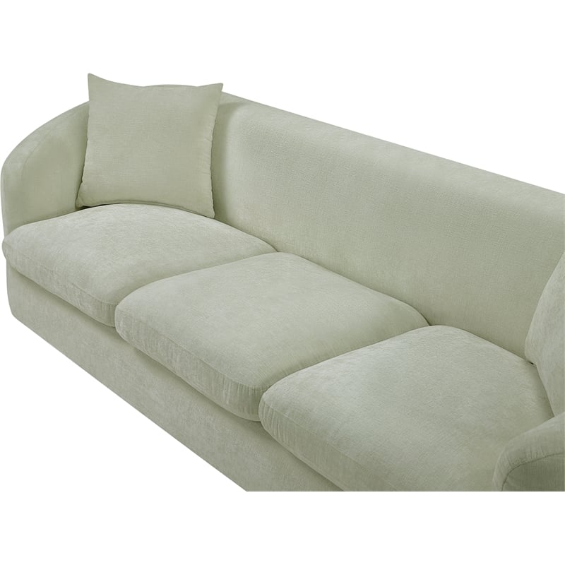 Bowery Hill Contemporary Soft Mint Chenille Durable Fabric Sofa