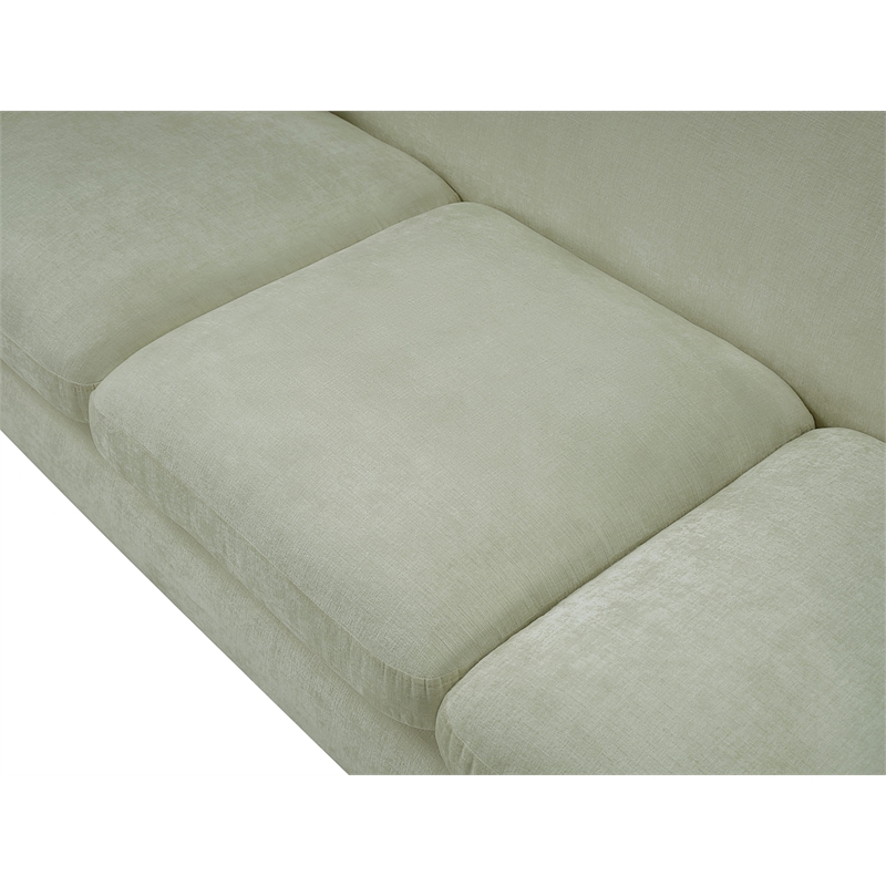 Bowery Hill Contemporary Soft Mint Chenille Durable Fabric Sofa
