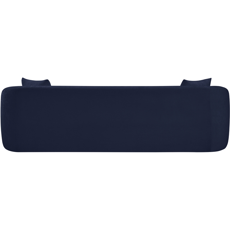 Bowery Hill Contemporary Soft Navy Chenille Durable Fabric Sofa