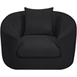 Bowery Hill Contemporary Soft Black Chenille Durable Fabric Chair