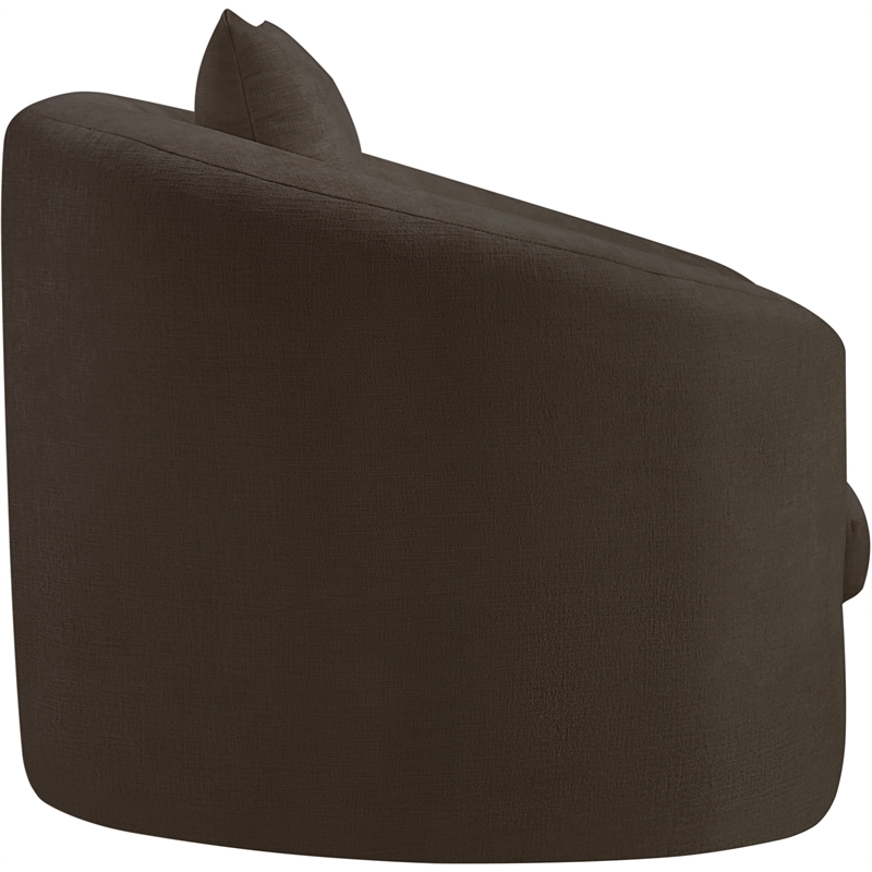 Bowery Hill Contemporary Soft Brown Chenille Durable Fabric Chair