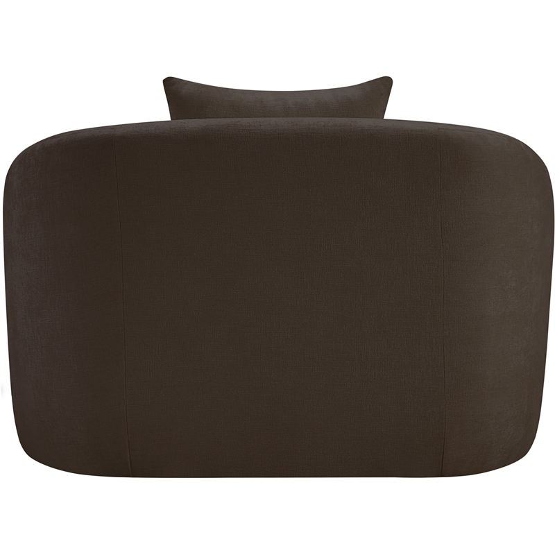 Bowery Hill Contemporary Soft Brown Chenille Durable Fabric Chair