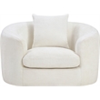 Bowery Hill Contemporary Soft Cream Chenille Durable Fabric Chair