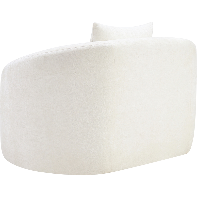 Bowery Hill Contemporary Soft Cream Chenille Durable Fabric Chair