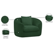 Bowery Hill Contemporary Soft Green Chenille Durable Fabric Chair