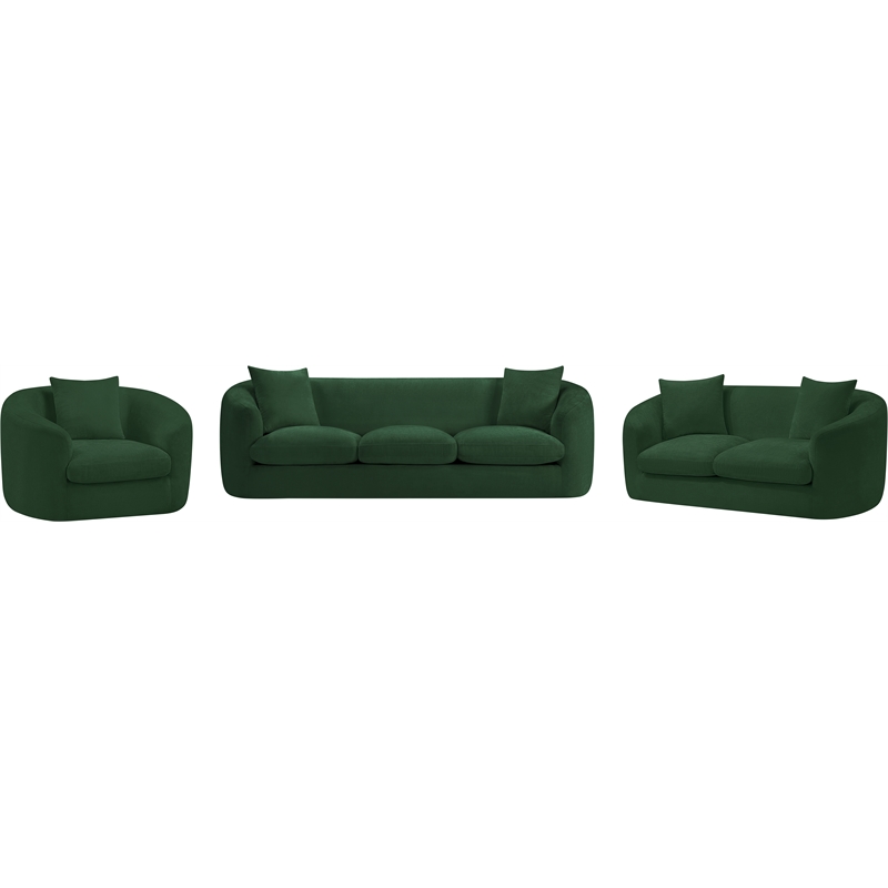 Bowery Hill Contemporary Soft Green Chenille Durable Fabric Chair