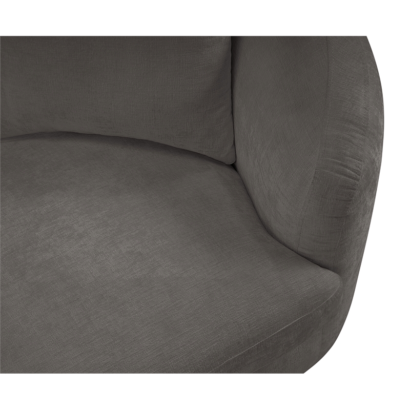 Bowery Hill Contemporary Soft Grey Chenille Durable Fabric Chair
