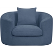 Bowery Hill Contemporary Soft Light Blue Chenille Fabric Chair
