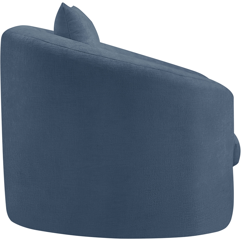 Bowery Hill Contemporary Soft Light Blue Chenille Fabric Chair