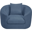 Bowery Hill Contemporary Soft Light Blue Chenille Fabric Chair
