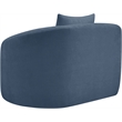 Bowery Hill Contemporary Soft Light Blue Chenille Fabric Chair