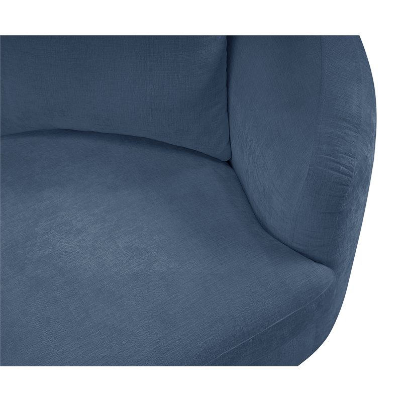 Bowery Hill Contemporary Soft Light Blue Chenille Fabric Chair