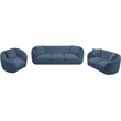 Bowery Hill Contemporary Soft Light Blue Chenille Fabric Chair