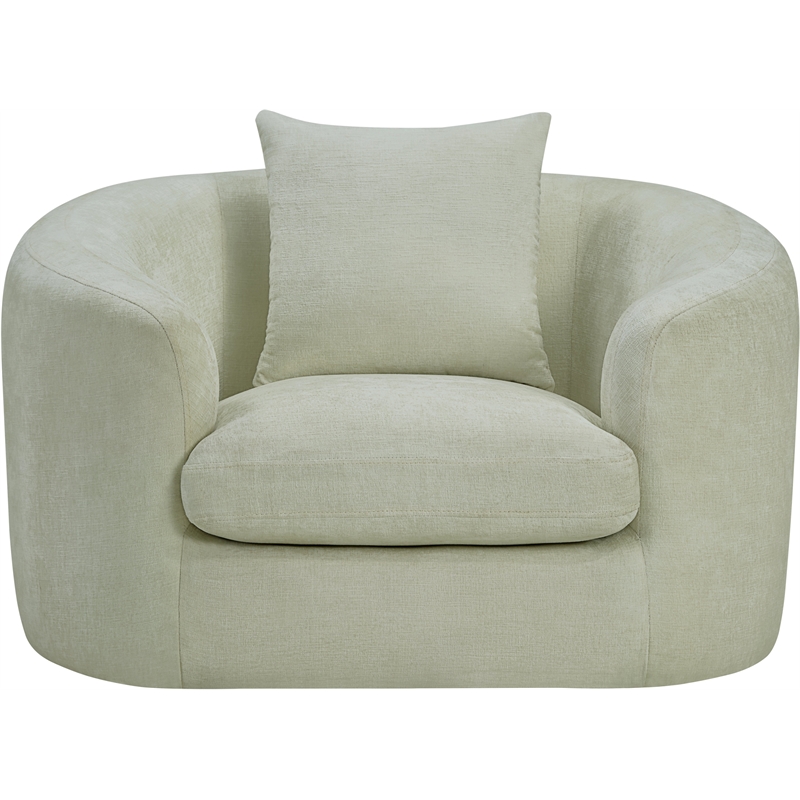 Bowery Hill Contemporary Soft Mint Chenille Durable Fabric Chair
