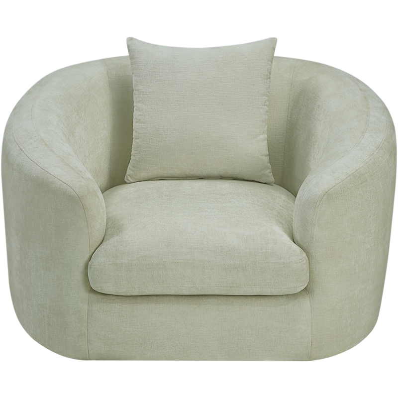Bowery Hill Contemporary Soft Mint Chenille Durable Fabric Chair