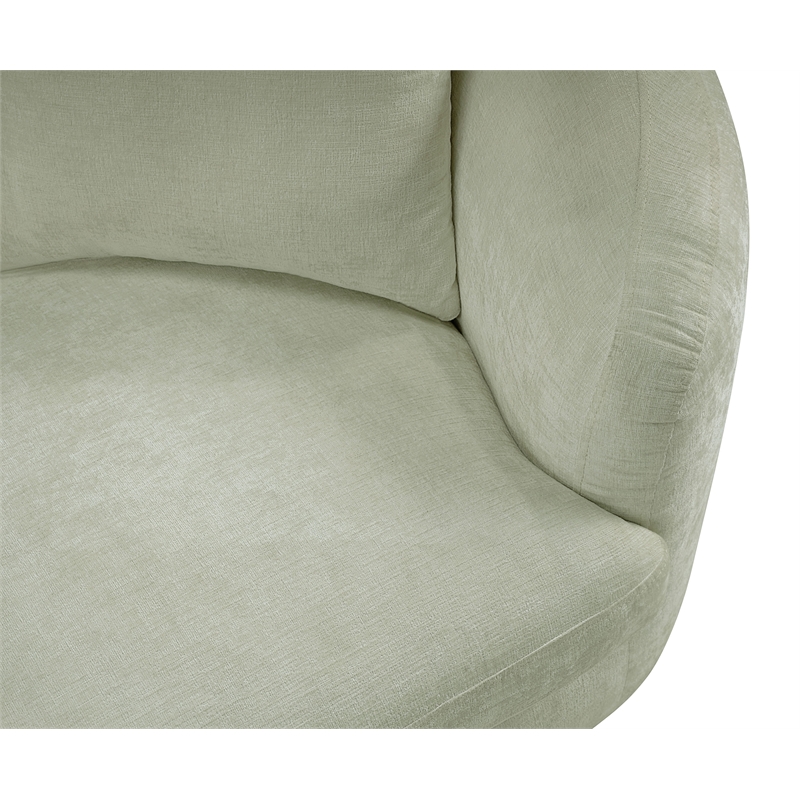 Bowery Hill Contemporary Soft Mint Chenille Durable Fabric Chair