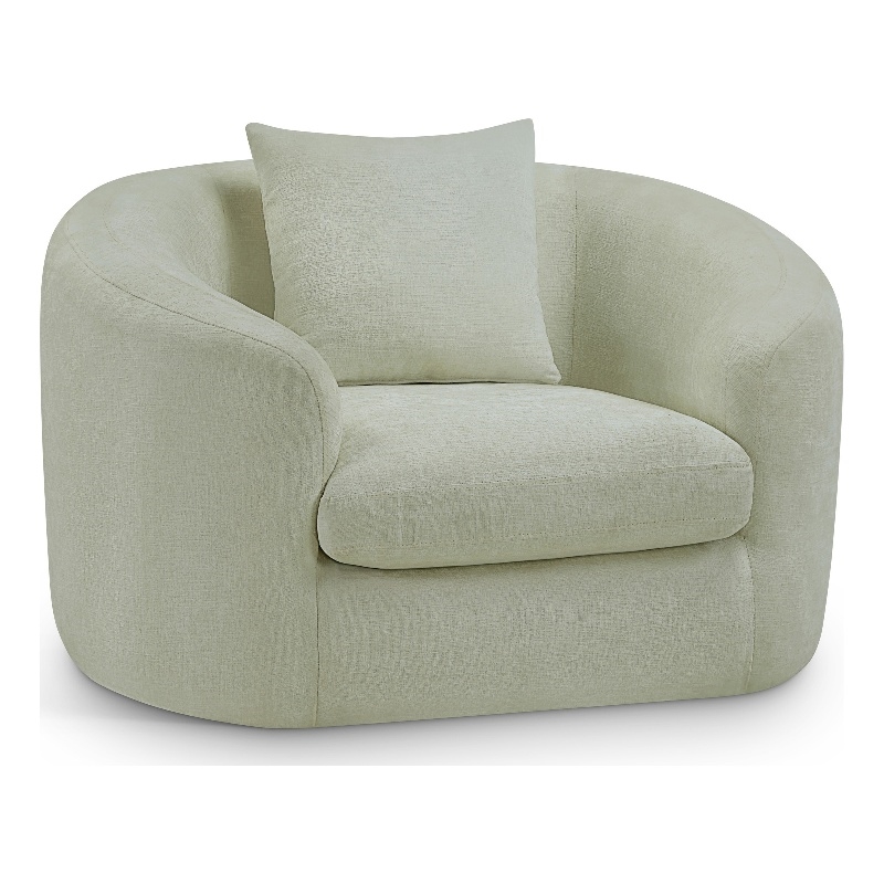 Bowery Hill Contemporary Soft Mint Chenille Durable Fabric Chair