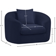 Bowery Hill Contemporary Soft Navy Chenille Durable Fabric Chair