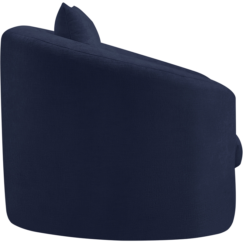 Bowery Hill Contemporary Soft Navy Chenille Durable Fabric Chair