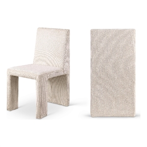 Bowery Hill Contemporary Beige Microsuede Corduroy Dining Chair (Set of 2)