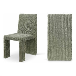 Bowery Hill Contemporary Green Microsuede Corduroy Dining Chair (Set of 2)