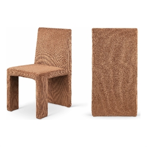 Bowery Hill Contemporary Saddle Microsuede Corduroy Dining Chair (Set of 2)