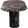 Bowery Hill Modern / Contemporary Black Marble Oval Top Dining Table