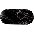 Bowery Hill Modern / Contemporary Black Marble Oval Top Dining Table