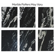 Bowery Hill Modern / Contemporary Black Marble Oval Top Dining Table