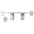 Bowery Hill Modern / Contemporary White Marble Oval Top Dining Table