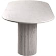 Bowery Hill Modern / Contemporary White Marble Oval Top Dining Table