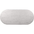 Bowery Hill Modern / Contemporary White Marble Oval Top Dining Table