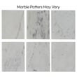 Bowery Hill Modern / Contemporary White Marble Oval Top Dining Table