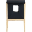 Bowery Hill Contemporary Black Vegan Leather Dining Arm Chair