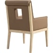 Bowery Hill Contemporary Brown Vegan Leather Dining Arm Chair