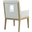 Bowery Hill Contemporary Cream Vegan Leather Dining Arm Chair
