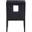 Bowery Hill Contemporary Black Vegan Leather Dining Arm Chair