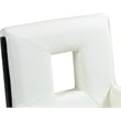 Bowery Hill Contemporary Cream Vegan Leather Dining Arm Chair