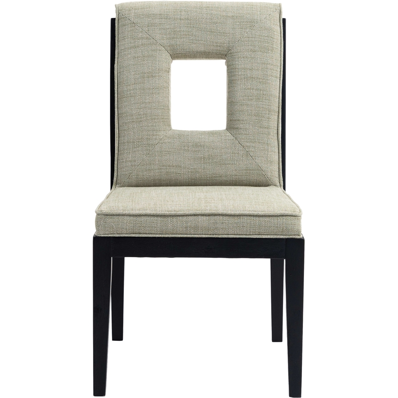Bowery Hill Contemporary Green Linen Textured Dining Side Chair (Set of 2)